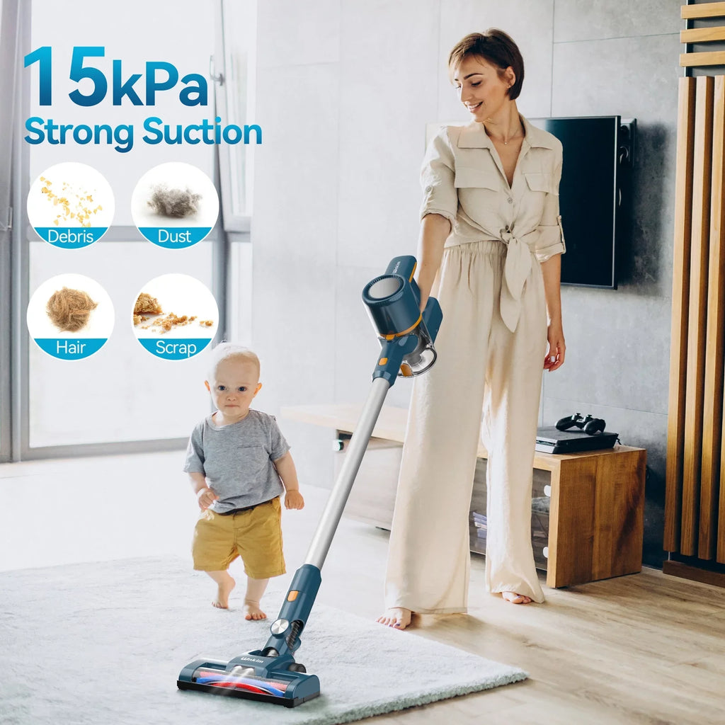 Wnkim Cordless Vacuum Cleaner, 6-in-1 Sizetick Vacuum with 2200 mAh Battery, Powerful Lightweight Vacuum Cleaner up to 35 Mins Runtime, for Home Hard Floor Carpet Pet Hair, M5