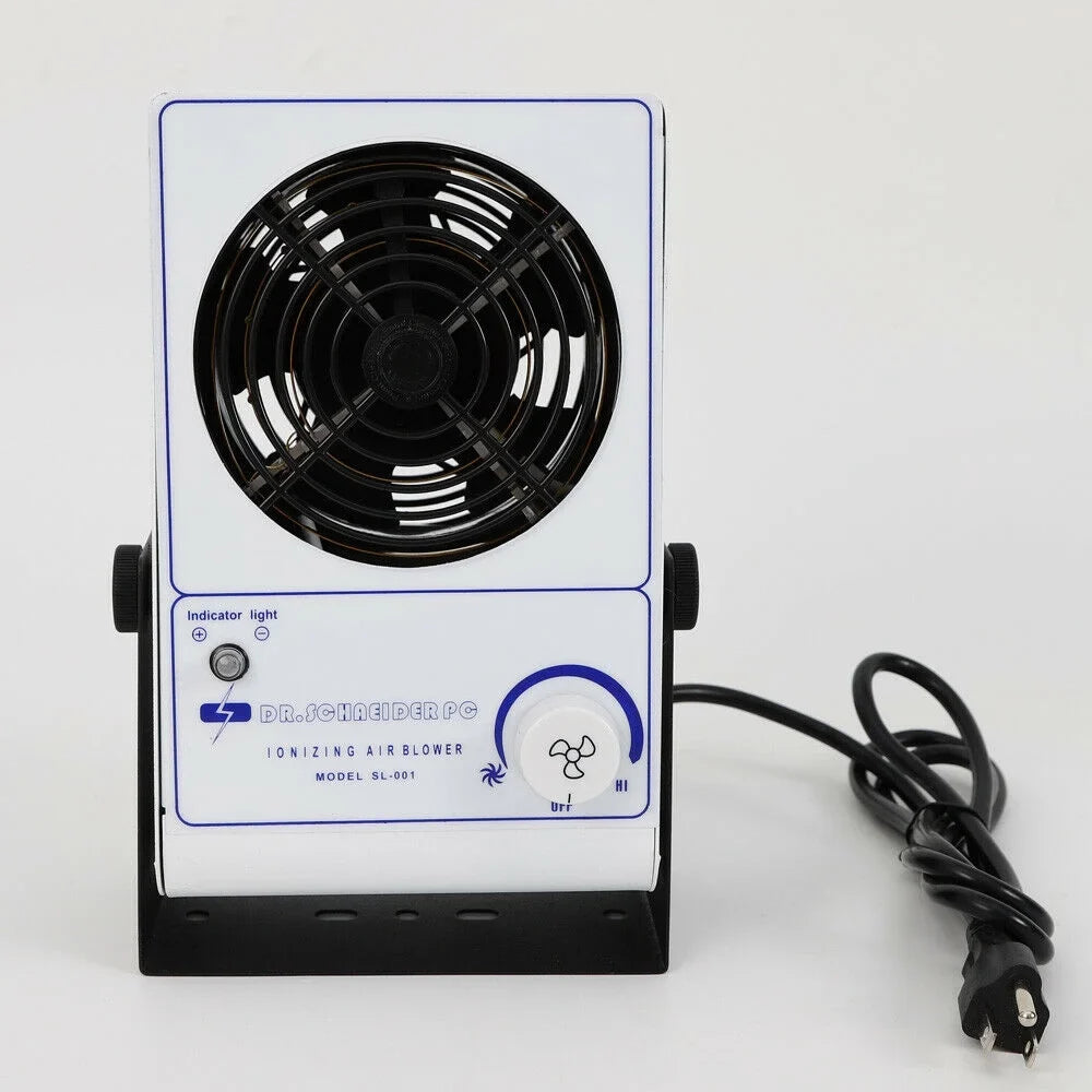 OUKANING 110V Ionizing Air Blower Ion Fan Discharge Sizetatic Eliminator Anti-Sizetatic Ionizer