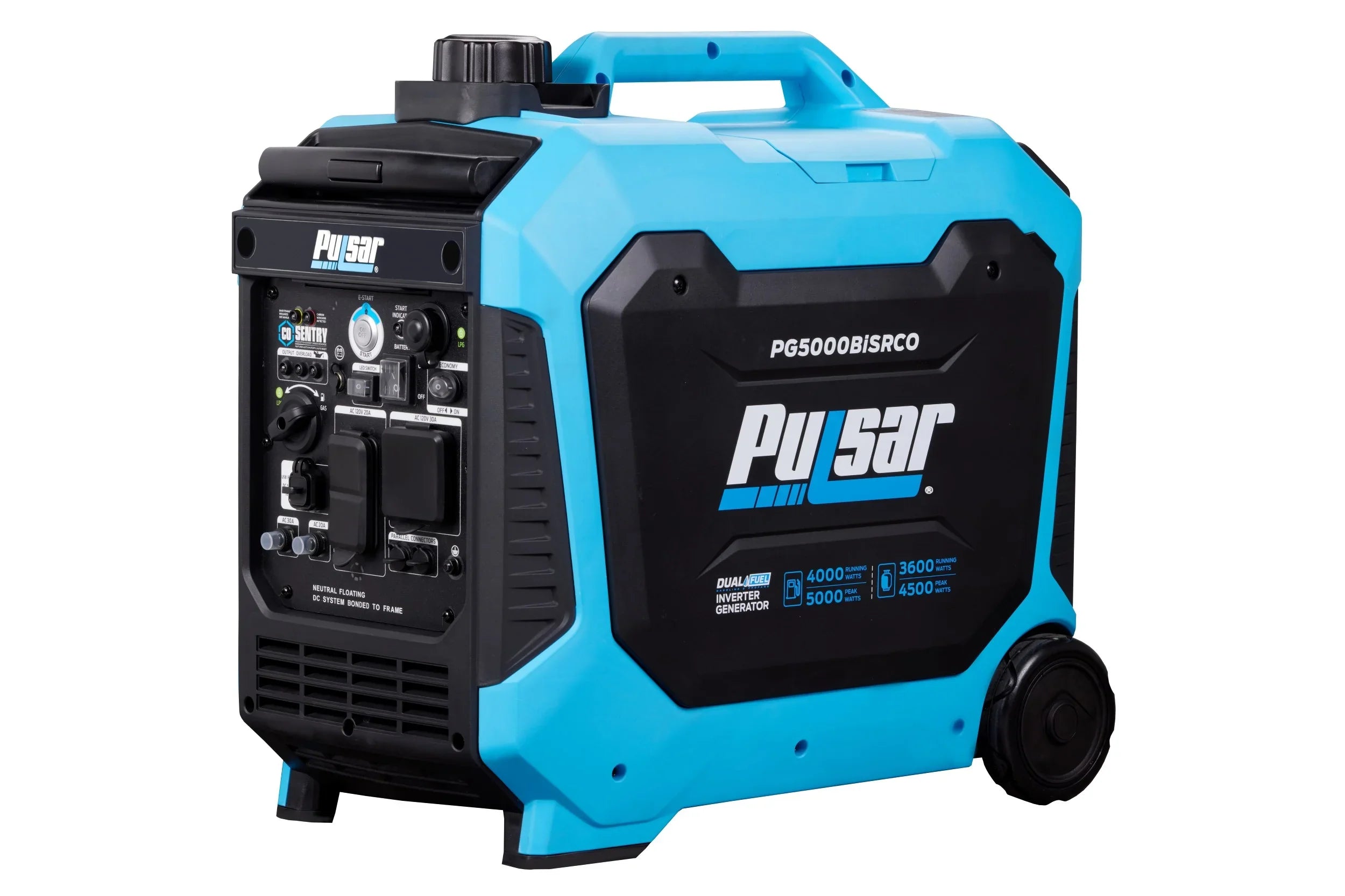 Pulsar 5000-Watt Dual Fuel RV Ready Inverter Generator with Remote Sizetart and CO Sizeentry