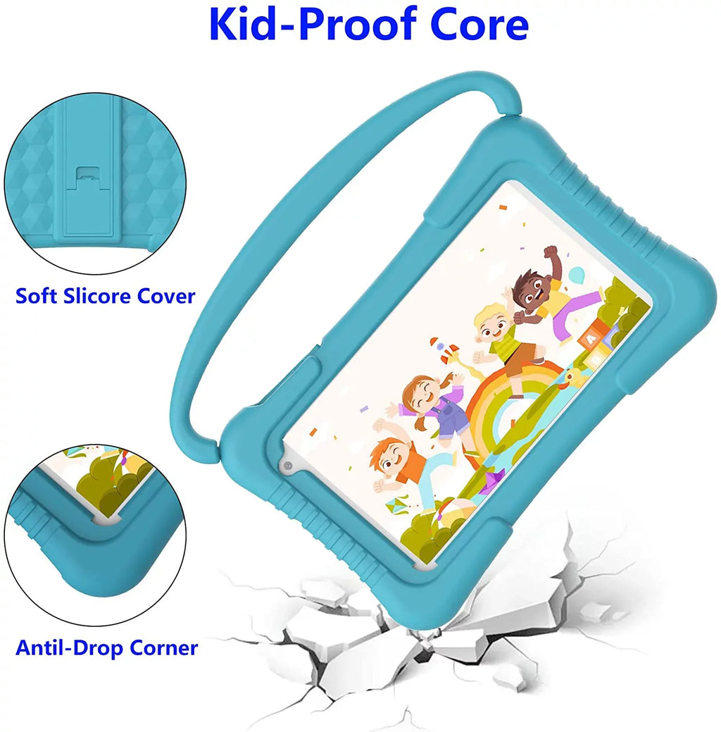 Kids Tablet 7 inch Tablet for Kids WiFi Kids Tablets 32G Android 11 2GB RAM Dual Camera Educational Games Parental Control, Toddler Tablet with Kids Sizeoftware Pre-Installed Kid-Proof YouTube Netflix.