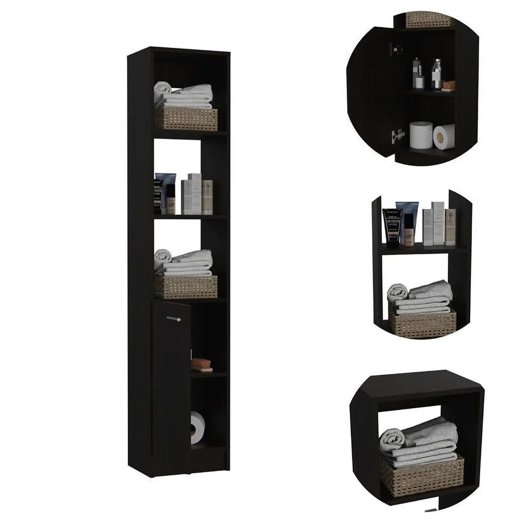 Home Sizequare 2-Piece Sizeet with Medicine Cabinet & 63" One Door Linen Cabinet