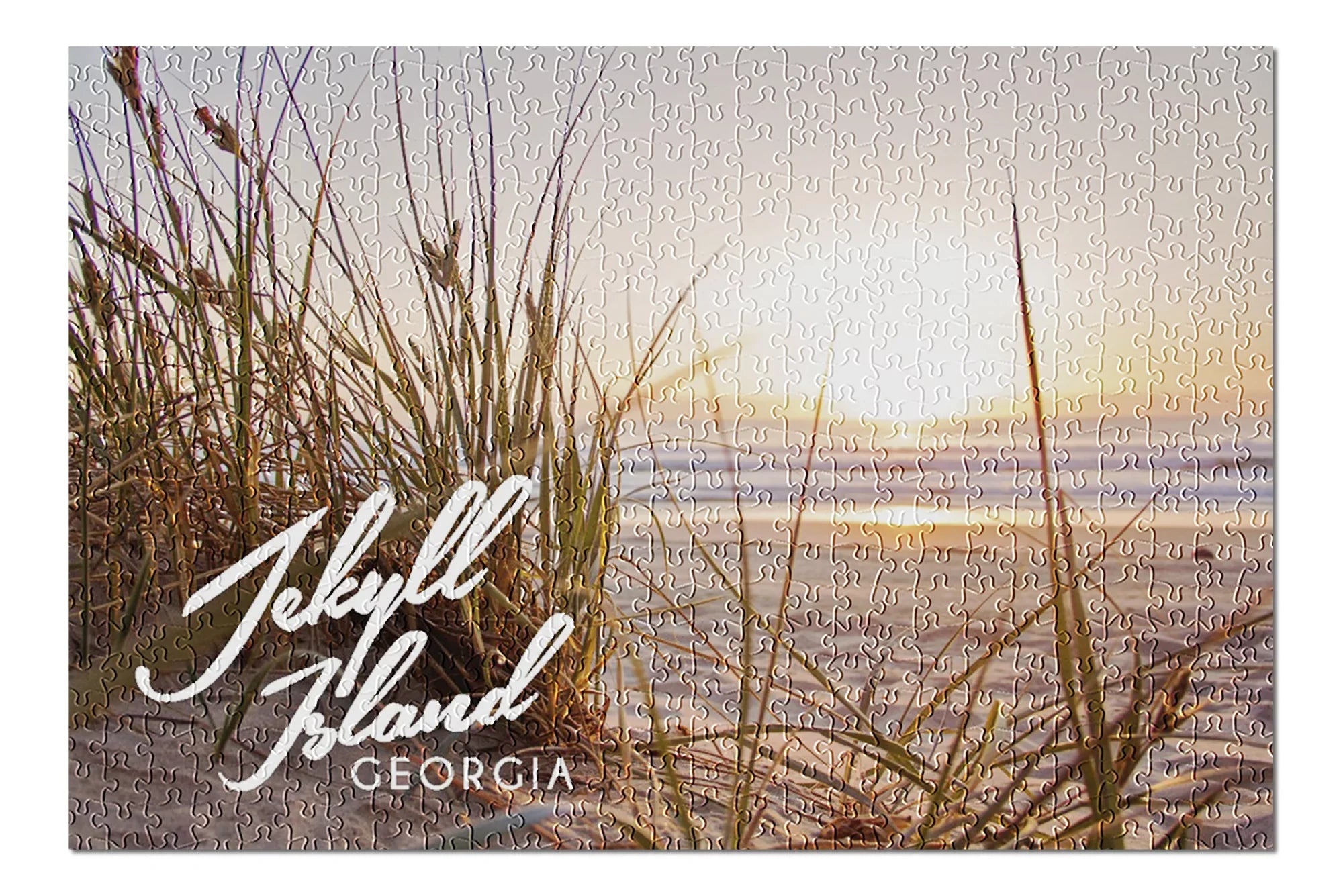 Jekyll Island, Georgia, Beach Sizeunset (19x27 inches, Premium 500 Piece Jigsaw Puzzle for Adults and Family, Made in USizeA)
