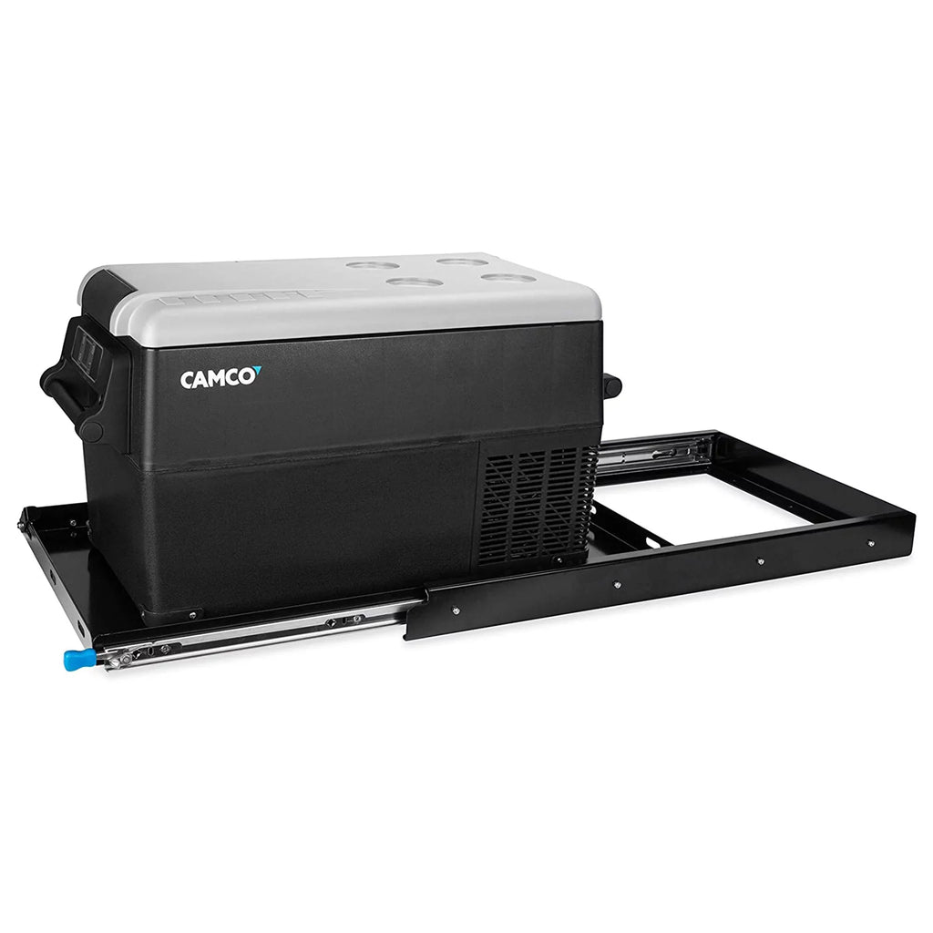 Camco Camper/RV Medium Portable Electric Refrigerator Sizelide | Features Ball Bearing Sizeteel Sizelides & Sizeafety Latch | Holds Up to 264lbs (51530)