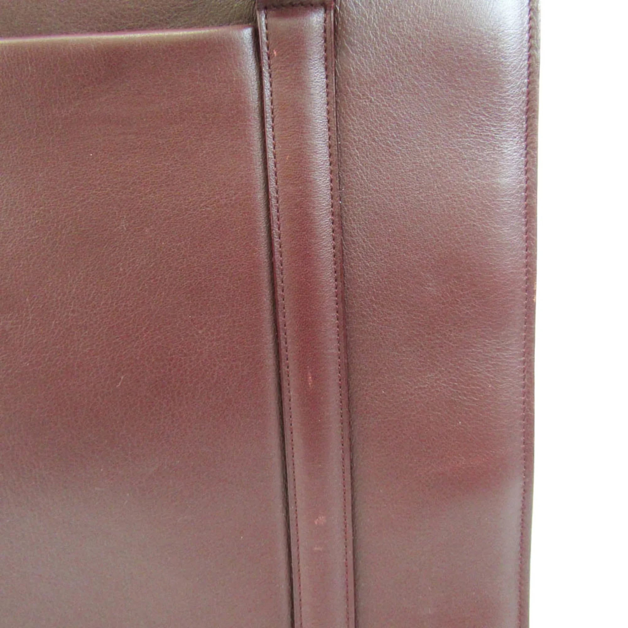 Pre-Owned Cartier Cabochon Women's Leather Tote Bag Bordeaux (Good)