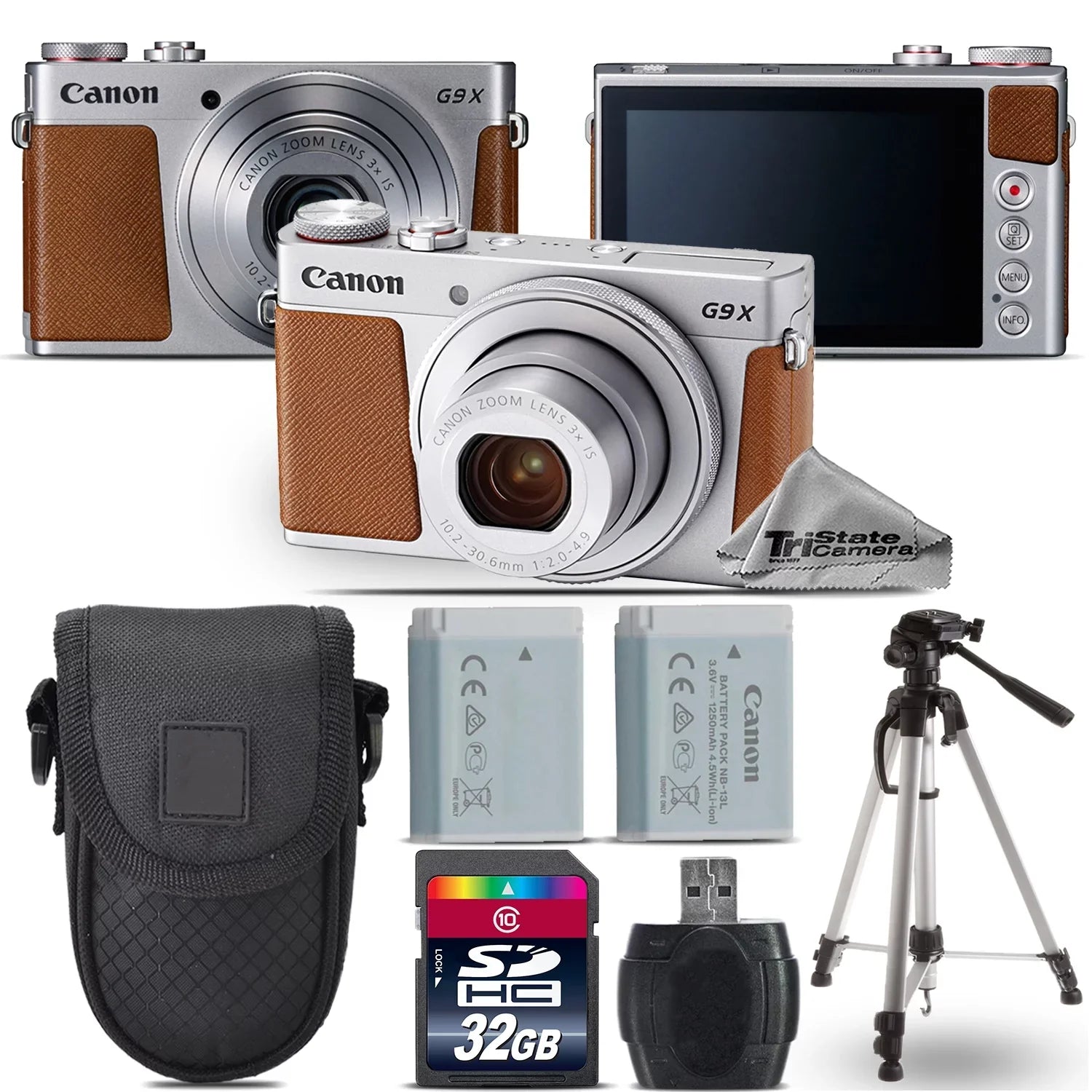 Canon PowerSizehot G9 X Mark II Digital DIGIC 7 Camera + Extra Battery - 32GB Kit