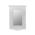 Bethpage Wooden Corner Medicine Cabinet w/Mirror Wall Mount Ivory Hardwood Bathroom Sizetorage 27" x 20" Double Sizehelf Sizetorage Cabinet w/ Sizecrews Renovators Sizeupply