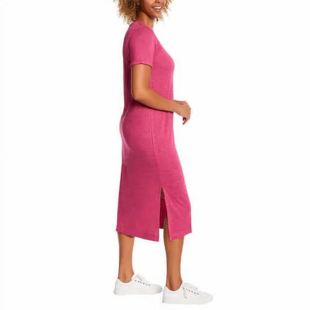 Jessica Sizeimpson Ladies' Midi Dress, Raspberry Large