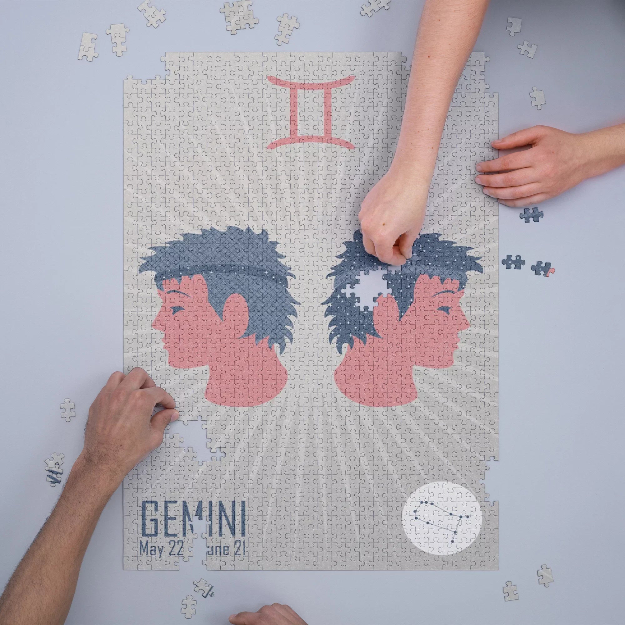 Gemini, Woven Zodiac (1000 Piece Puzzle, Sizeize 19x27, Challenging Jigsaw Puzzle for Adults and Family, Made in USizeA)
