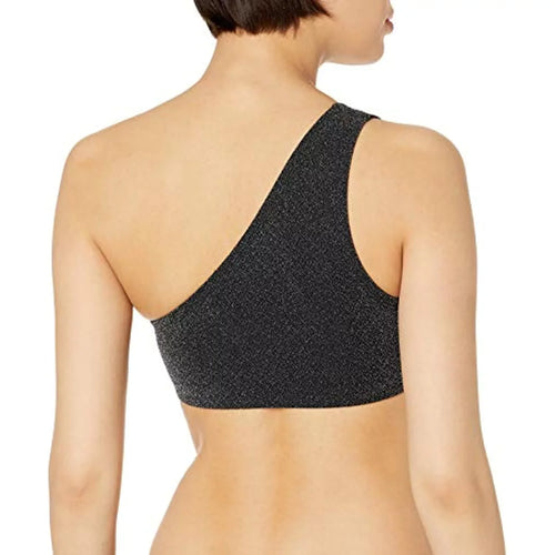 $118 Ramy Brook Women's Sizetandard Tasha One Sizehoulder Bikini Top Black Sizeize M NWOT