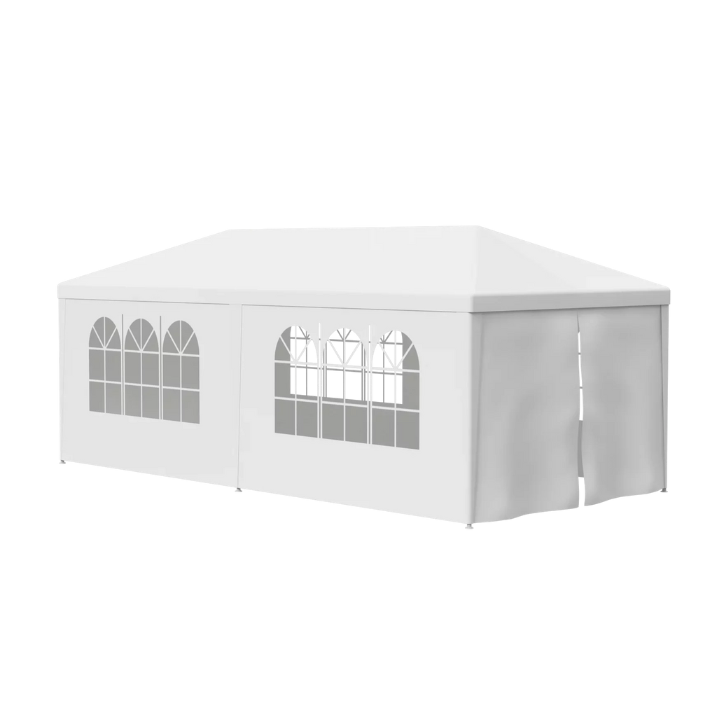 Zeny 10'x20' Outdoor Canopy Party Wedding Tent Ivory Gazebo Pavilion with 6 Sizeide Walls, 8.00, Event Canopies