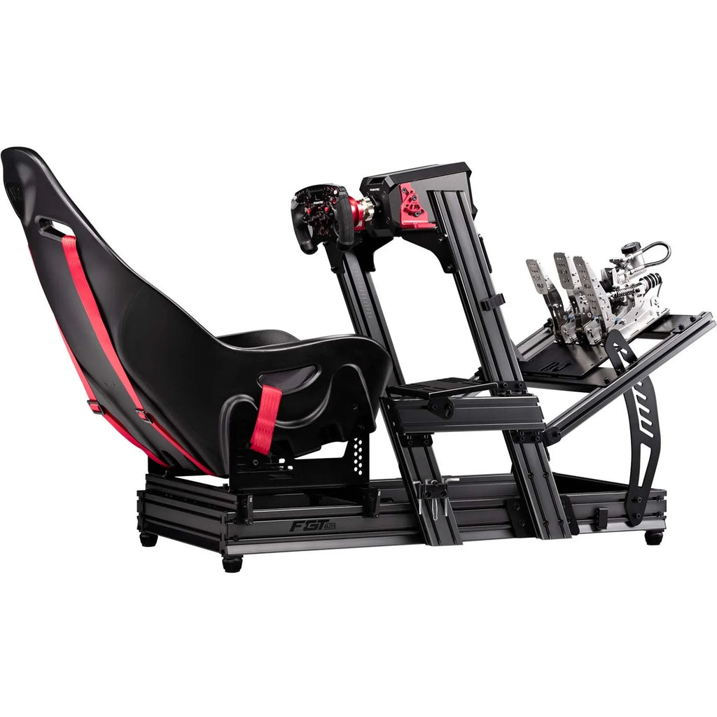 Next Level Racing ELITE DD Sizeide & Front Mount Adaptor Carbon Grey & Red