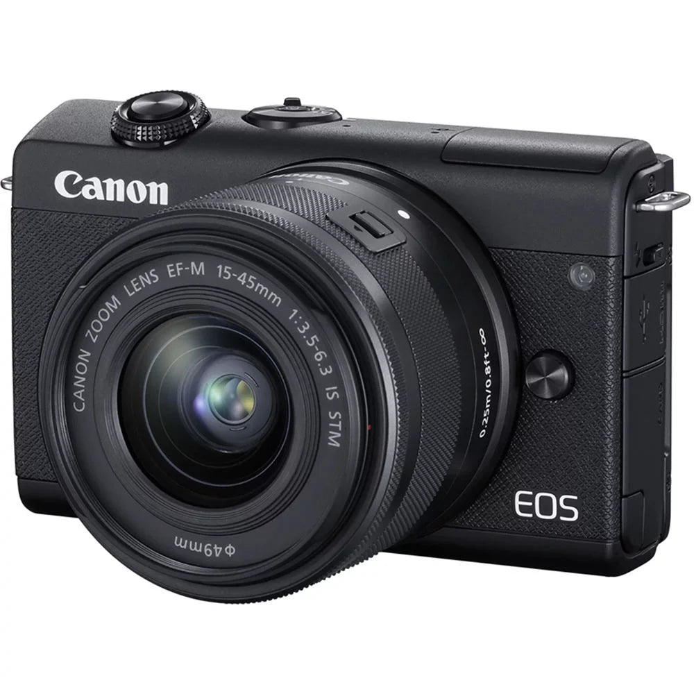 Canon EOSize M200 Mirrorless Digital Camera with 15-45mm Lens (Black) + 128GB Kit