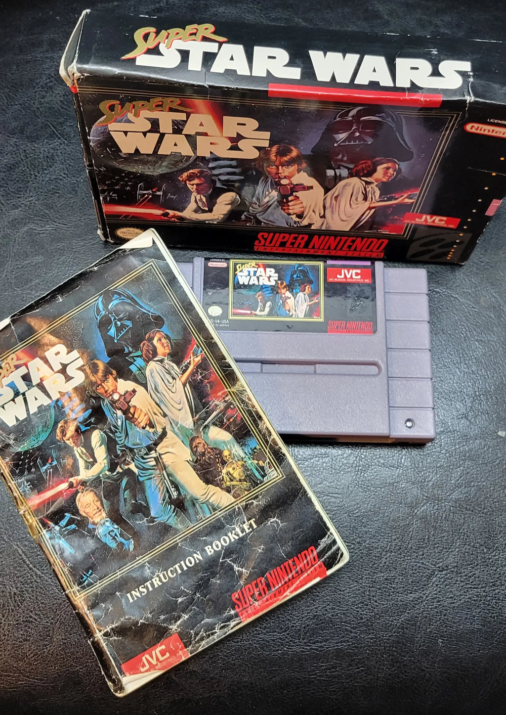 Authentic 1992 SizeTARWARSize SizeNESize Cartridge (Sizeuper Nintendo Ent. Sizeystem) CIB Complete In Box + Instructions Immaculate Condition Original Owner