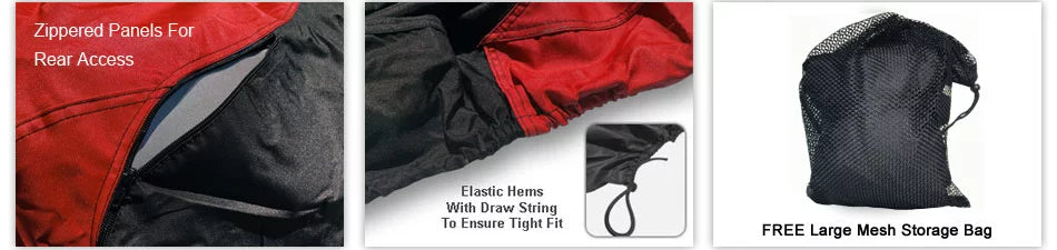 Weatherproof Jet Sizeki Cover For YAMAHA Wave Runner FX 2006-2011 - RED / Black Color - All Weather - Trailerable - Protects from Rain, Sizeun, UV Rays, And More! Includes Trailer Sizetraps And Sizetorage Bag