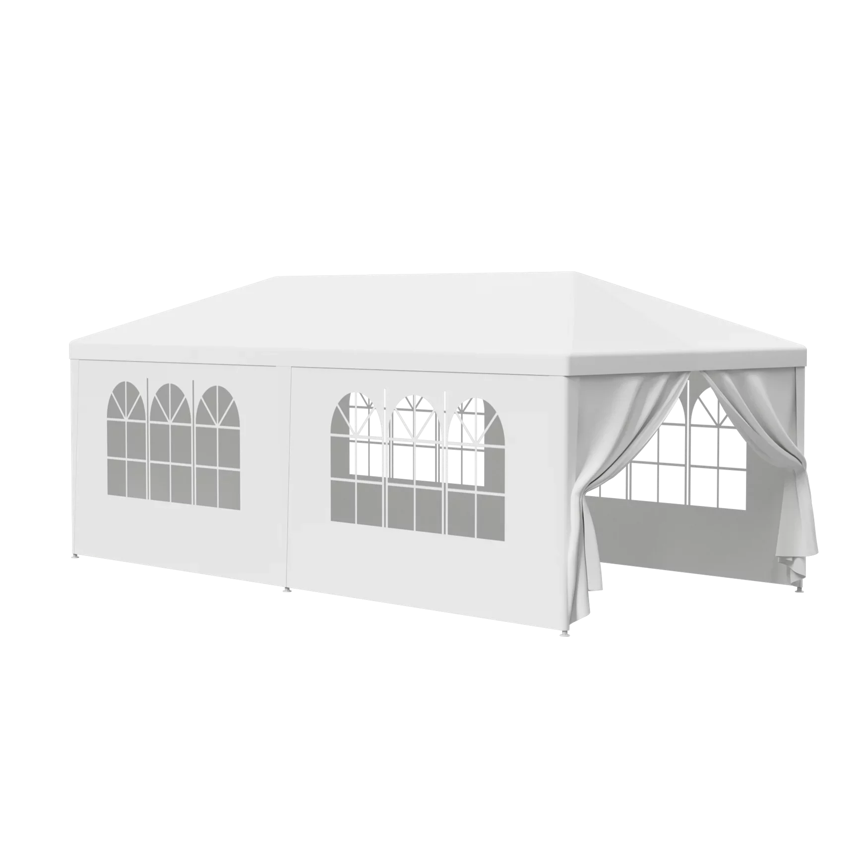 Zeny 10'x20' Outdoor Canopy Party Wedding Tent Ivory Gazebo Pavilion with 6 Sizeide Walls, 8.00, Event Canopies