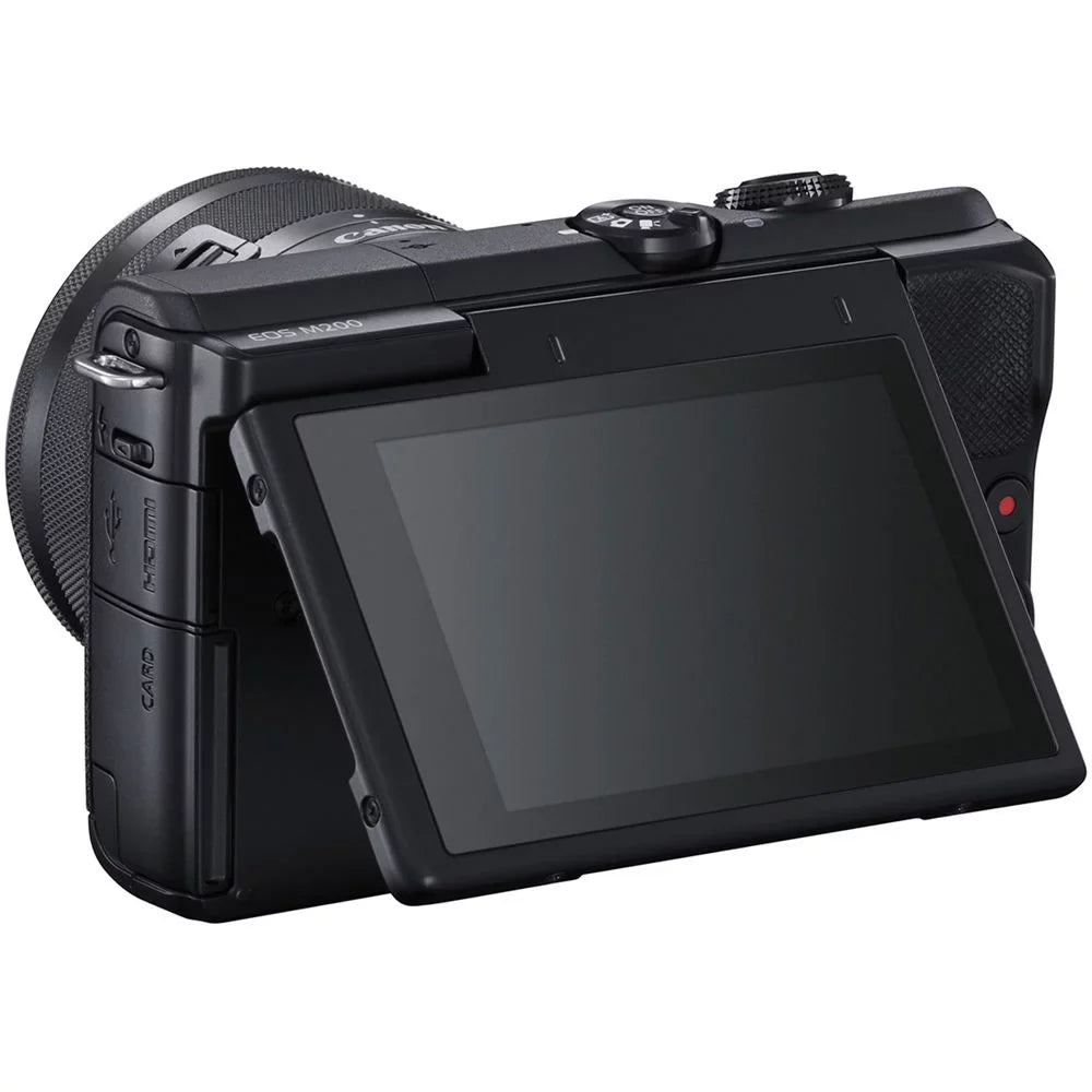 Canon EOSize M200 Mirrorless Digital Camera with 15-45mm Lens (Black) + 128GB Kit