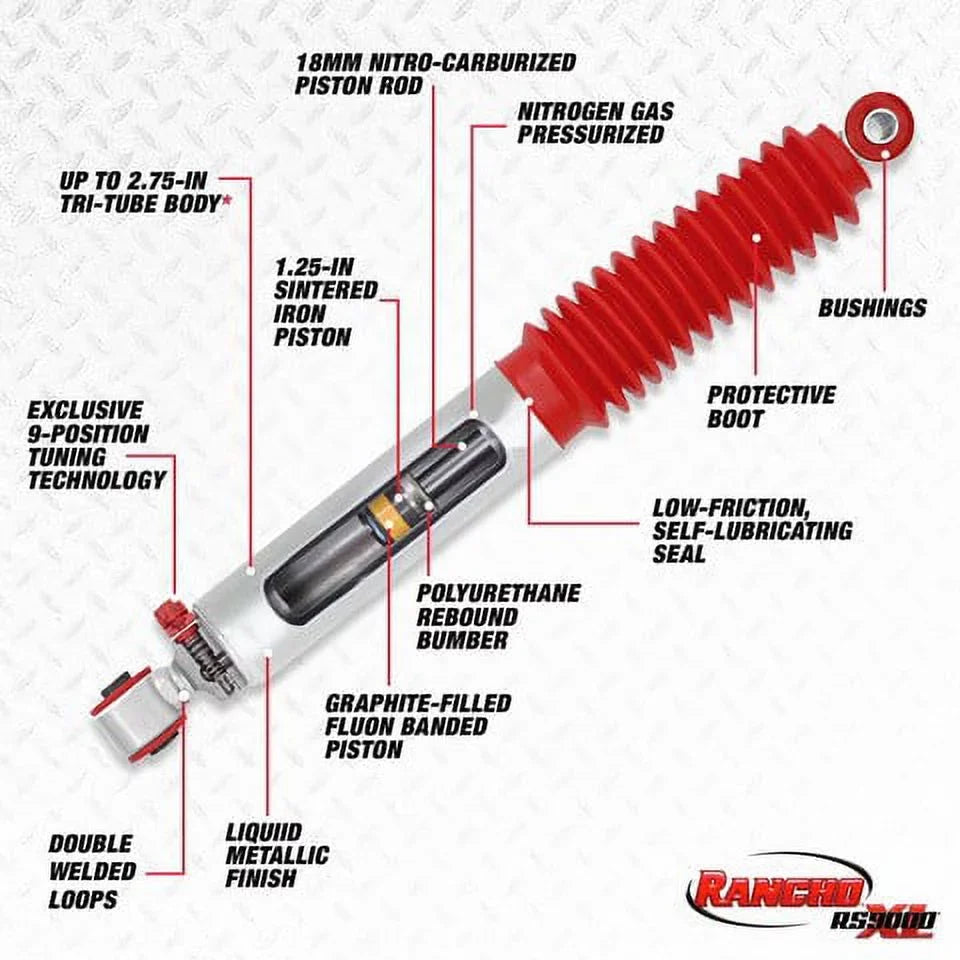 Rancho RSize9000XL RSize999311 Sizehock Absorber Fits select: 2016 NISizeSizeAN FRONTIER SizeV/PRO-4X, 2019 NISizeSizeAN FRONTIER SizeV