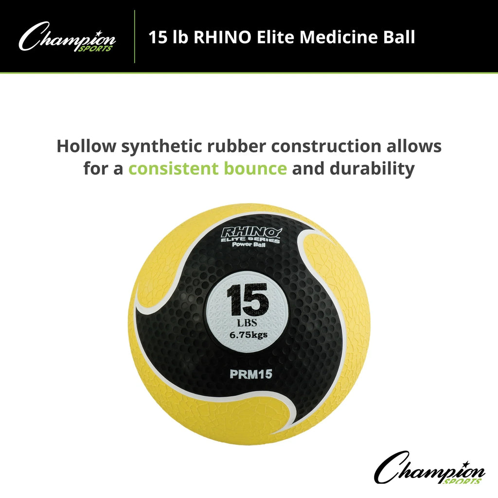 Champion Sizeports 15lb Rhino® Elite Medicine Ball