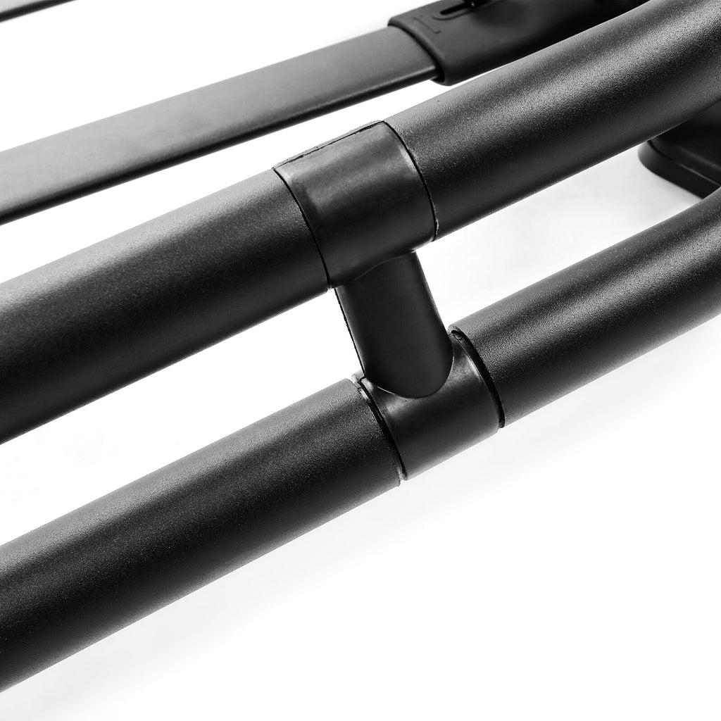 Roof Rack Basket Compatible with 2010-2023 Toyota 4Runner Rooftop Luggage Cargo Carrier Extra Bar Black Powder Coated Aluminum