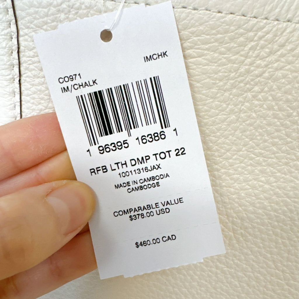 Coach CO971 Dempsey Tote 22 IN Chalk