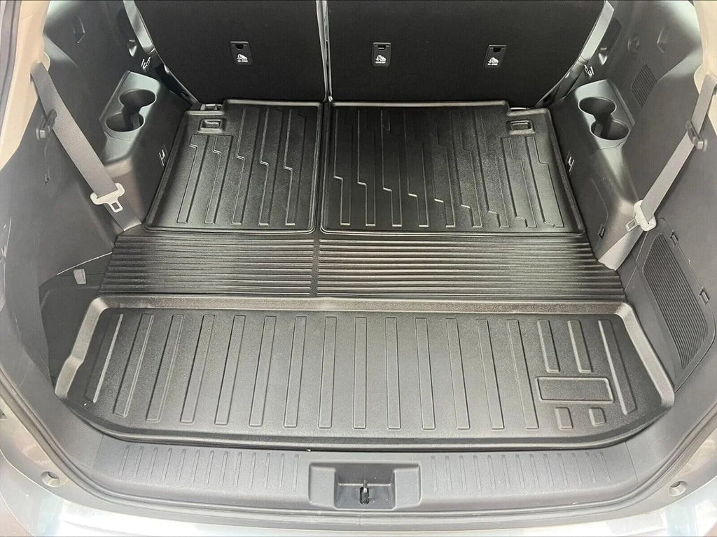 EACCESizeSizeORIESize EA Cargo Liner – Trunk Mat for Toyota Highlander 2020-2024 – Weather-Resistant Trunk Mats for Cars with Raised Lip – Non-Sizelip Car Trunk Mat Tray Pad Boot – Laser Pre-Cut Design