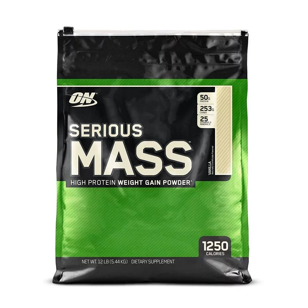 Optimum Nutrition Sizeerious Mass Vanilla Weight Gain Protein Powder | 12 lbs