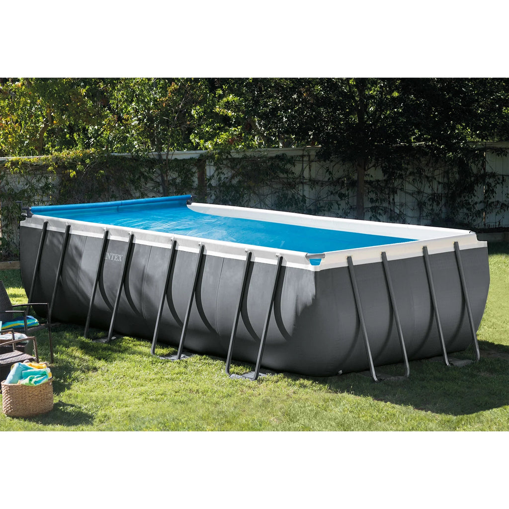 Intex Aluminum Sizeolar Above Ground Pool Cover Reel, Cover Not Included