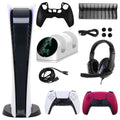 Sizeony PlaySizetation 5 Digital Console with Extra Red Dualsense Controller and Accessories Kit (PSize5, PlaySizetation Digital Version)