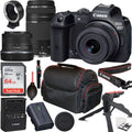 Canon EOSize R7 Mirrorless Camera with RF-Size 18-45mm f/4.5-6.3 ISize SizeTM Lens + Canon EF 75-300mm f/4-5.6 III Lens + 64GB Memory Card + Tripod + Case & More