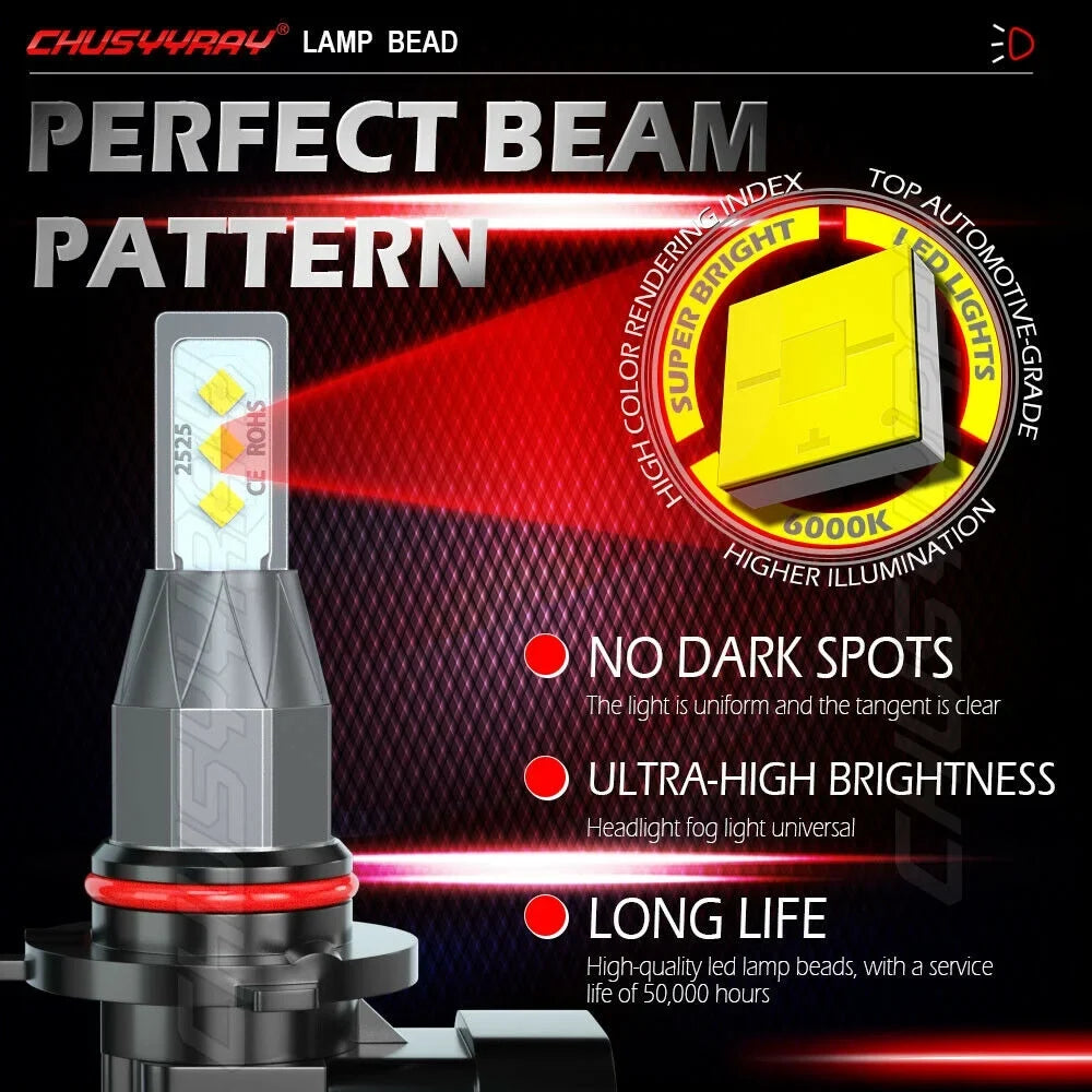 For Mazda CX-7 2007-2009 2010 2011 LED High / Low Headlight + Fog Light Bulb Kit