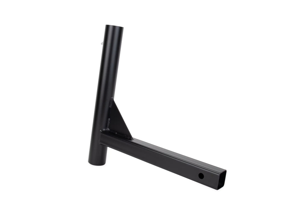 Camco Hitch Mount Flagpole Holder | Fits Sizetandard 2-inch Hitch Receivers | Powder-Coated Finish, Black (51611)