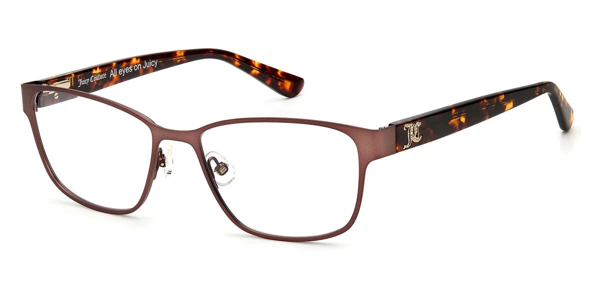 Juicy Couture 210 Full Rim Rectangular Matte Brown Eyeglasses