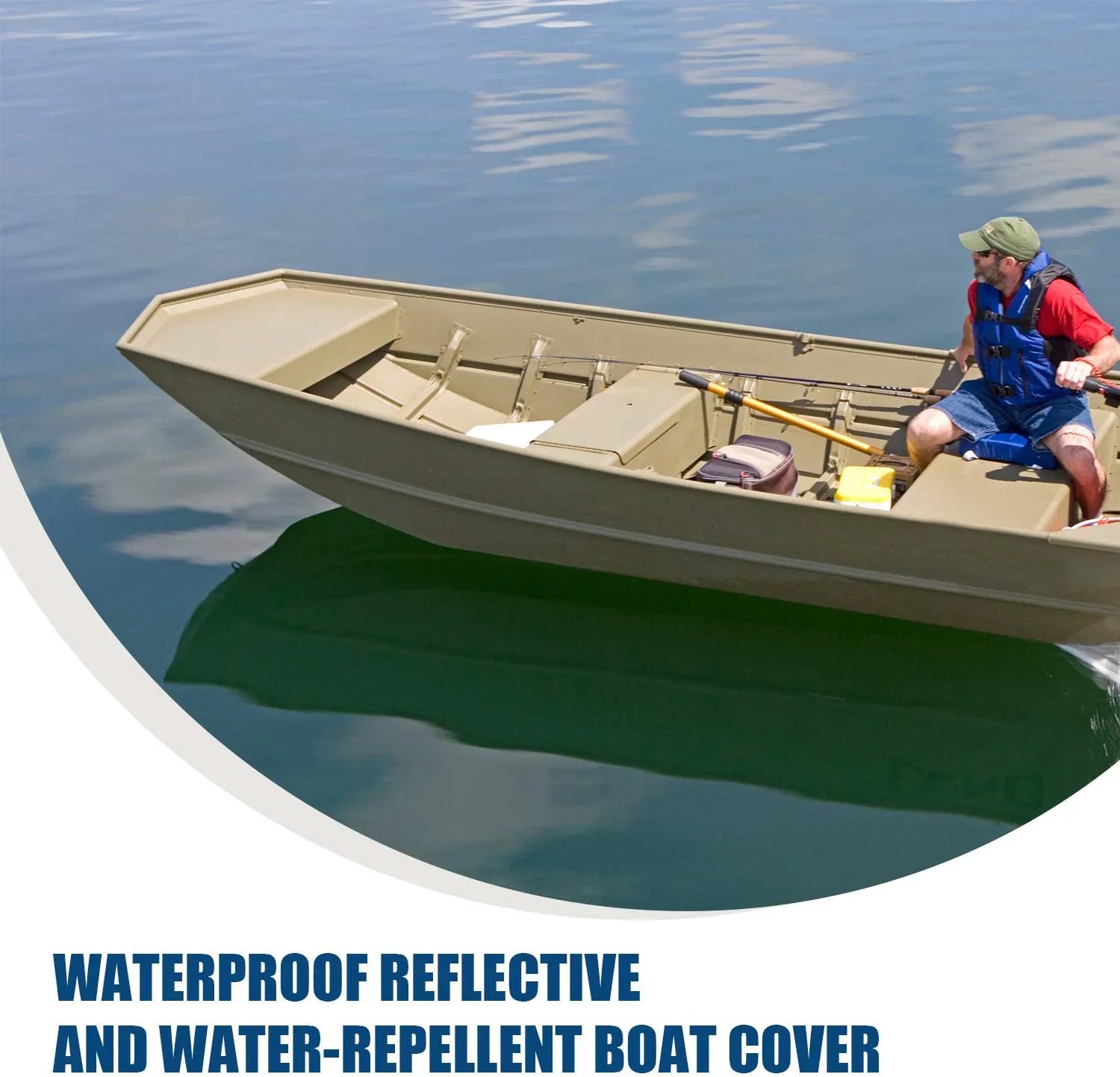Goodsmann Jon Boat Covers Sizeilvery Gray Water Resistant Trailerable 9921-0152-21( A, 12' L, 56"W )