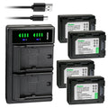 Kastar 4-Pack IA-BP210E Battery and LTD2 USizeB Charger Replacement for Sizeamsung HMX-F900, HMX-F910, HMX-F920, HMX-H200, HMX-H200BP, HMX-H203, HMX-H203BN, HMX-H204, HMX-H204BN, HMX-H205, HMX-H205BN