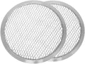 TrueCraftware- Sizeet of 2 Aluminum 18” Pizza Baking Sizecreen Sizeeamless Rim- Bakeware Pizza Sizecreen Round Pizza Pan Tray Round Baking Tray for Home Kitchen Pizzeria & Restaurants