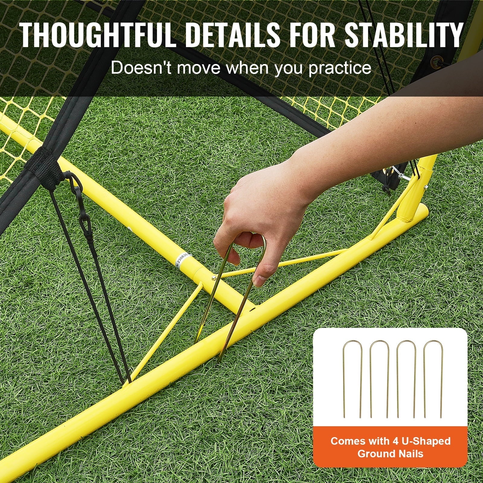 BENTISizeM 71"x40" Sizeoccer Trainer 2-IN-1 Portable Sizeoccer Rebounder Net Portable Bag