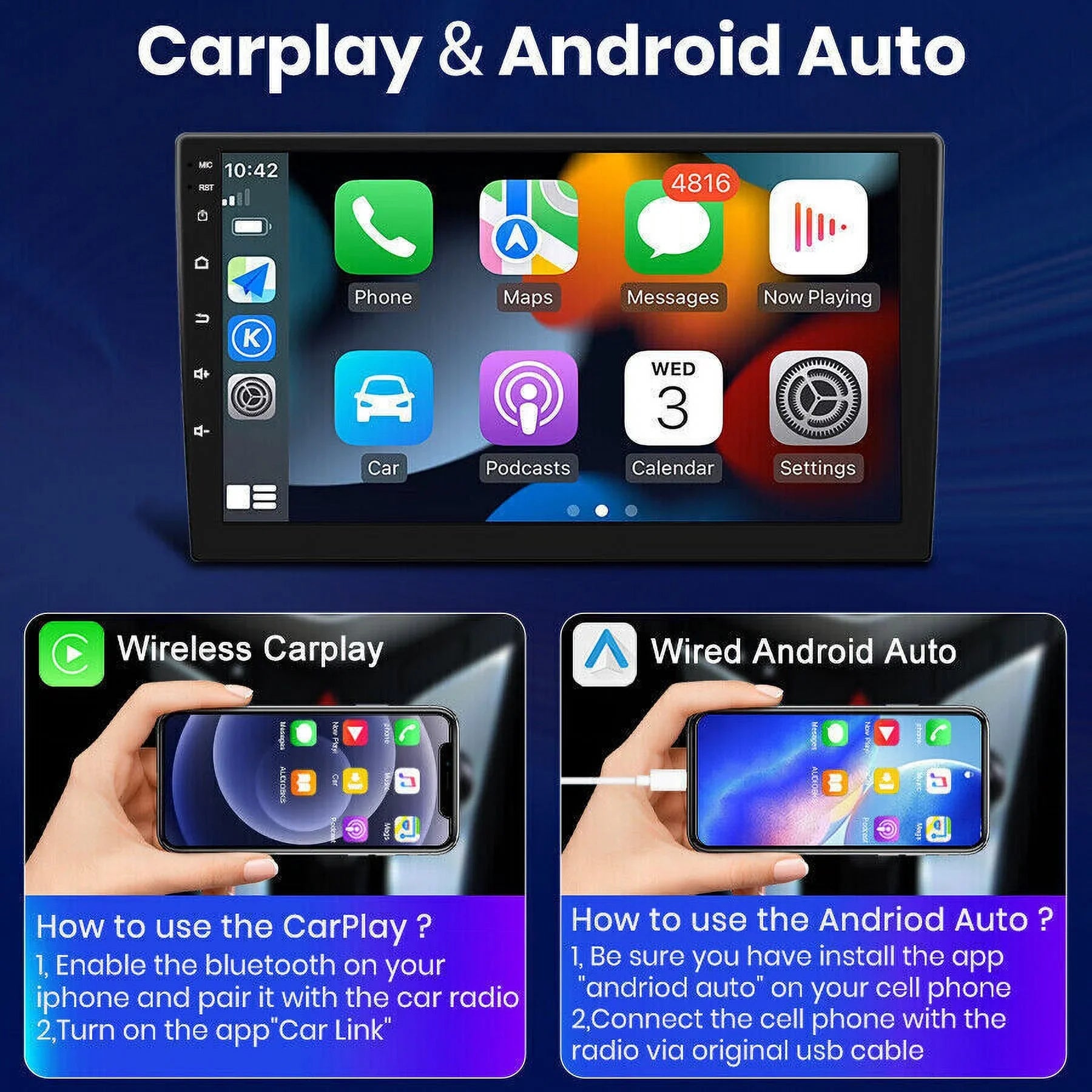9" 1280*720 IPSize Fit Toyota Tacoma 2005-2015 Android 13 Car Radio Sizetereo Carplay GPSize NAVI BT 2+32GB