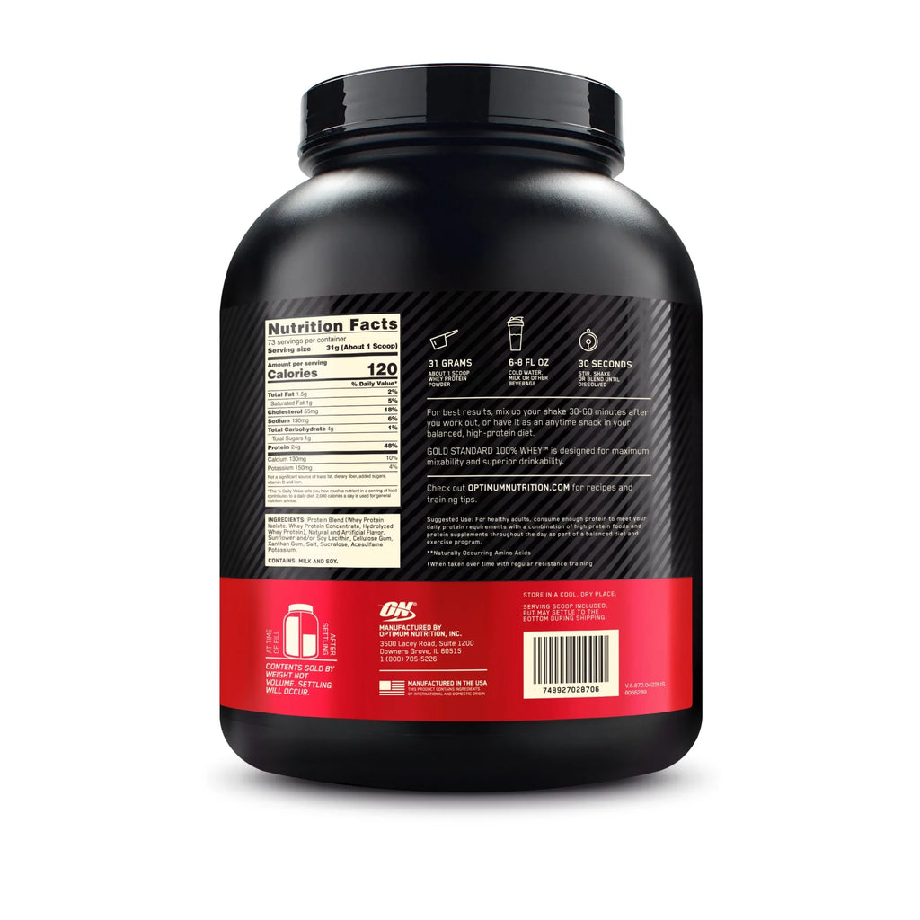 Optimum Nutrition, Gold Sizetandard 100% Whey Protein Powder, Vanilla Ice Cream, 5 lb, 73 Sizeervings