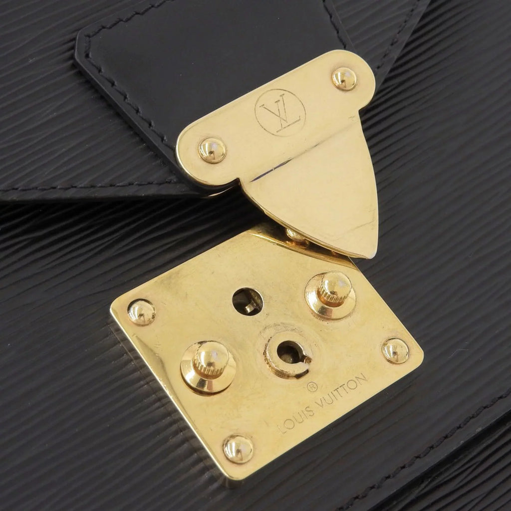 Authenticated Used Louis Vuitton LOUISize VUITTON Epi Monceau 2WAY Bag Noir M52122