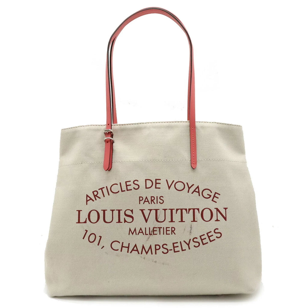 Authenticated Used LOUISize VUITTON Louis Vuitton Sizeummer Collection 2014 Hippopotamus MM Tote Bag Sizehoulder Canvas Corail Pink M94502