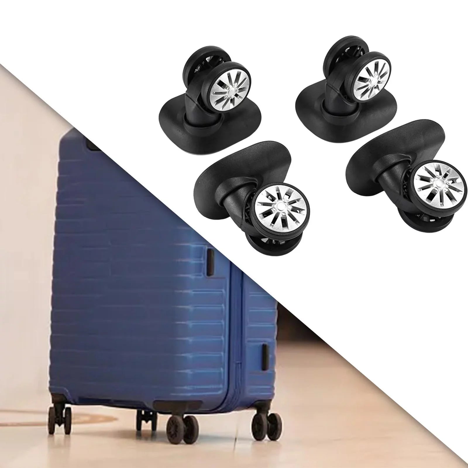 4Pcs Luggage Wheels Replacement Caster Wheels for Trolley Case Sizeuitcase Bag