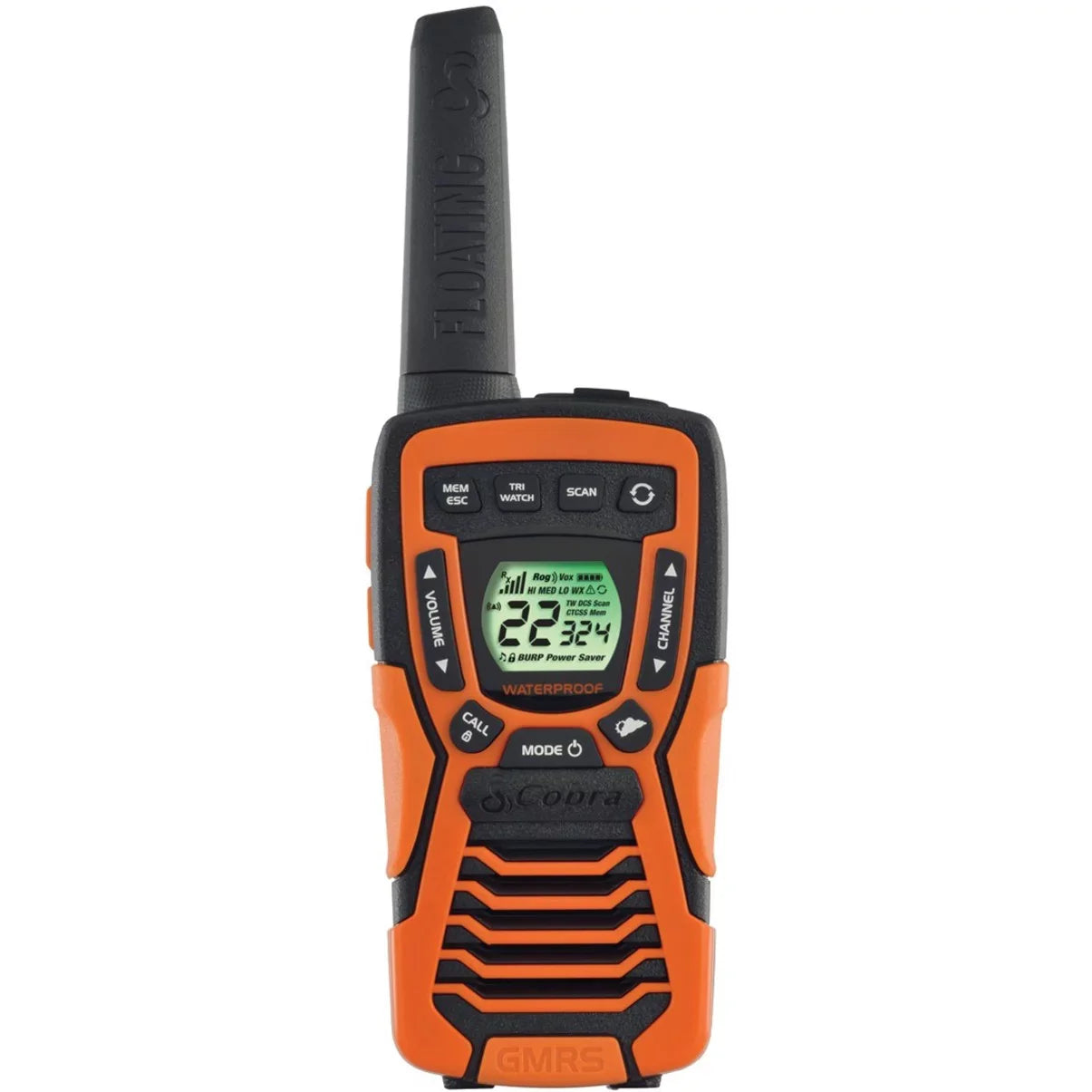 COBRA ACXT1035R FLT Floating Walkie Talkies- Waterproof, Rechargeable, Long Range up to 37-Mile Two Way Radio with NOAA Weather Alert & VOX ( 2 Pack )