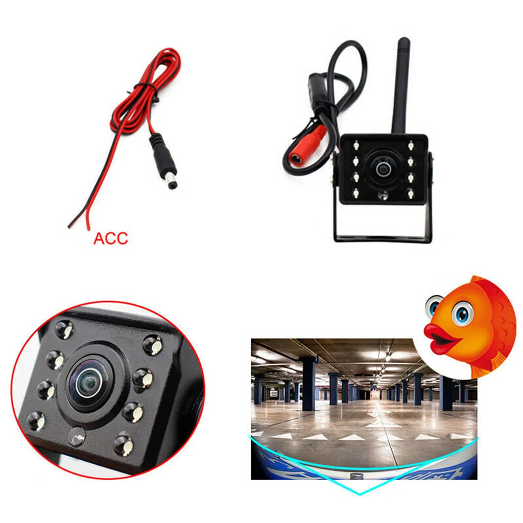 Mixfeer Car Rear View Truck Bus ~36V Automobile Reverse HD Night Vision Backup , IP67 Waterproof Wireless Reversing Monitor