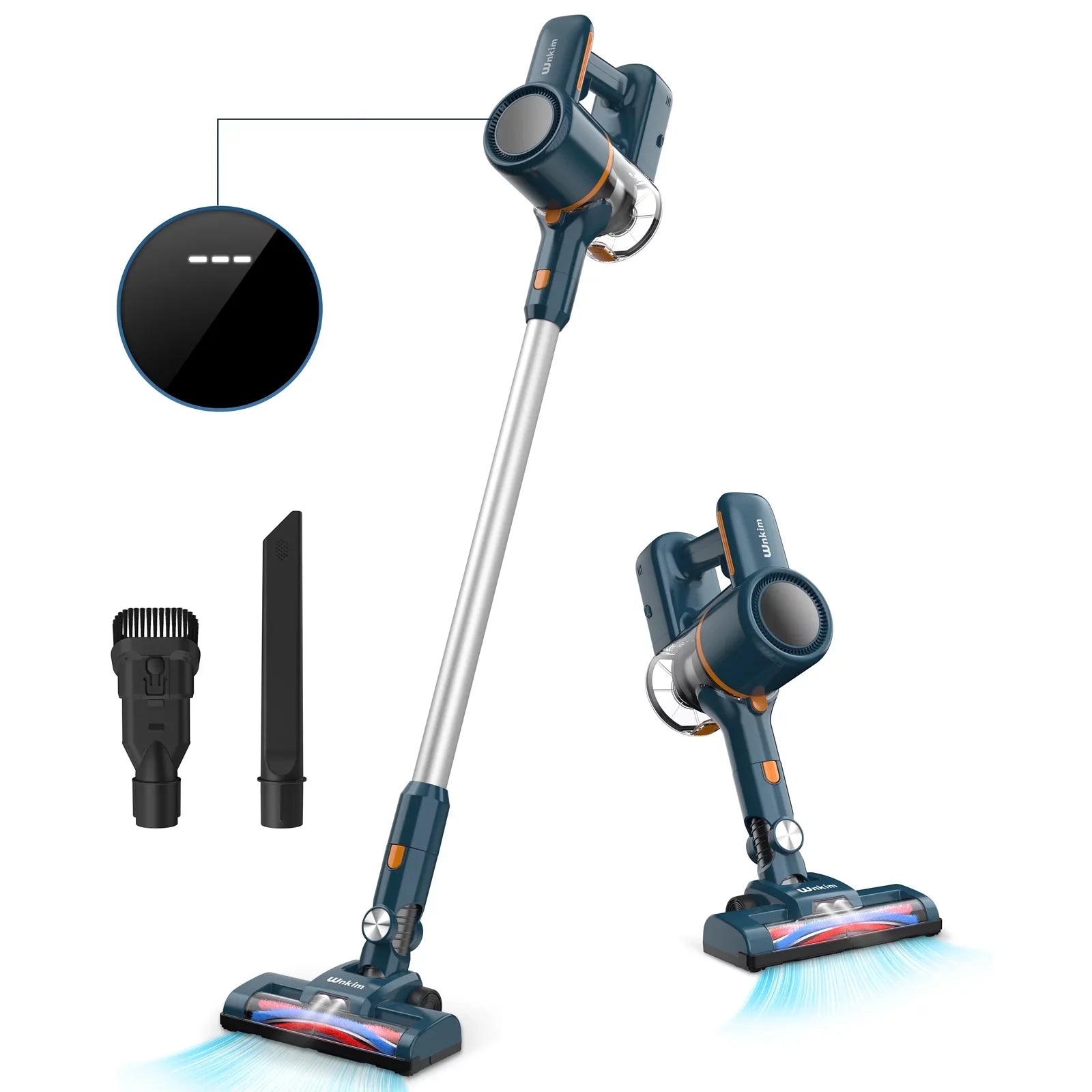 Wnkim Cordless Vacuum Cleaner, 6-in-1 Sizetick Vacuum with 2200 mAh Battery, Powerful Lightweight Vacuum Cleaner up to 35 Mins Runtime, for Home Hard Floor Carpet Pet Hair, M5