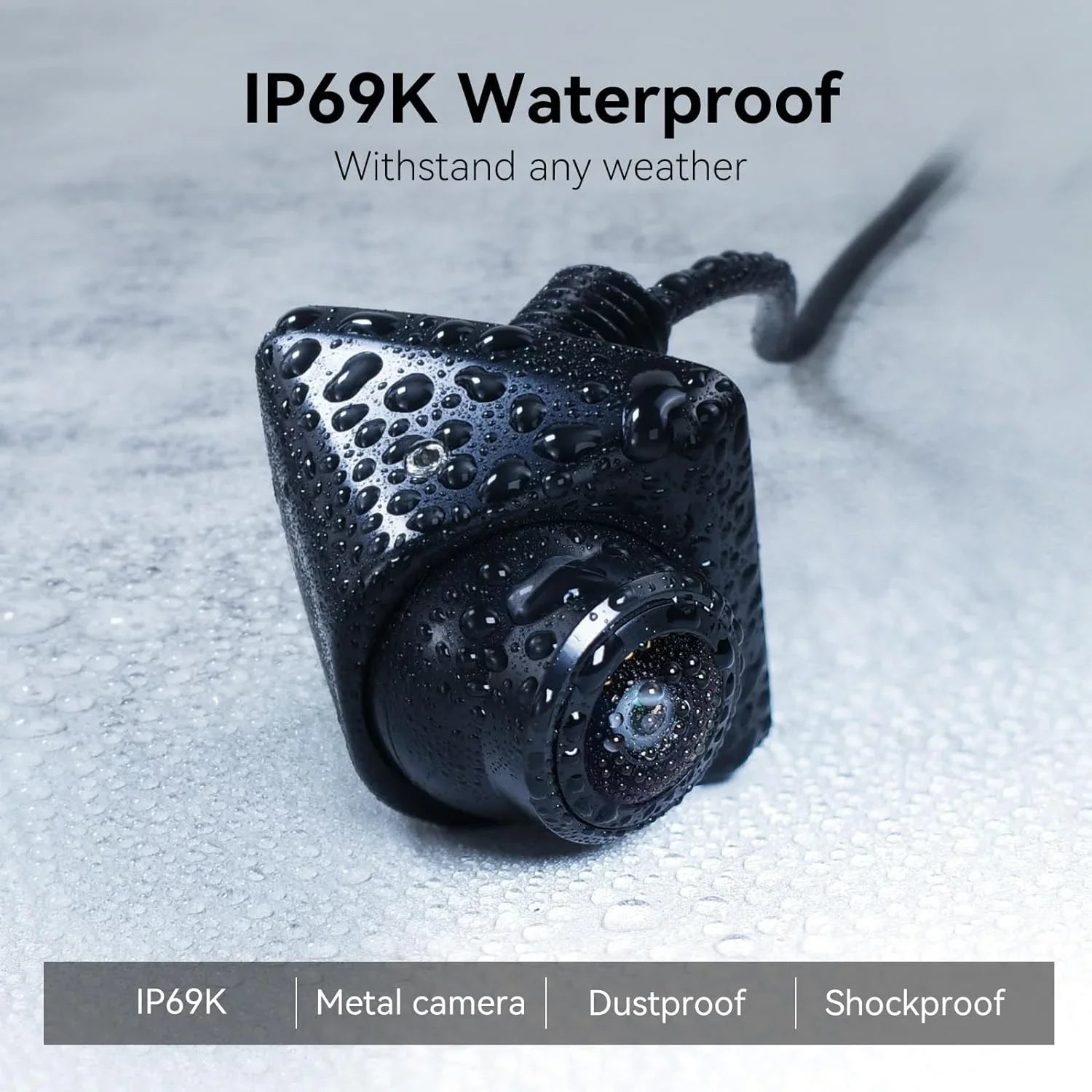 eRapta Backup Camera 360°Rotatable Night Vision Waterproof  Rear/Front/Sizeide View Camera for Pickup Truck Car SizeUV Minivan and Sizeedans