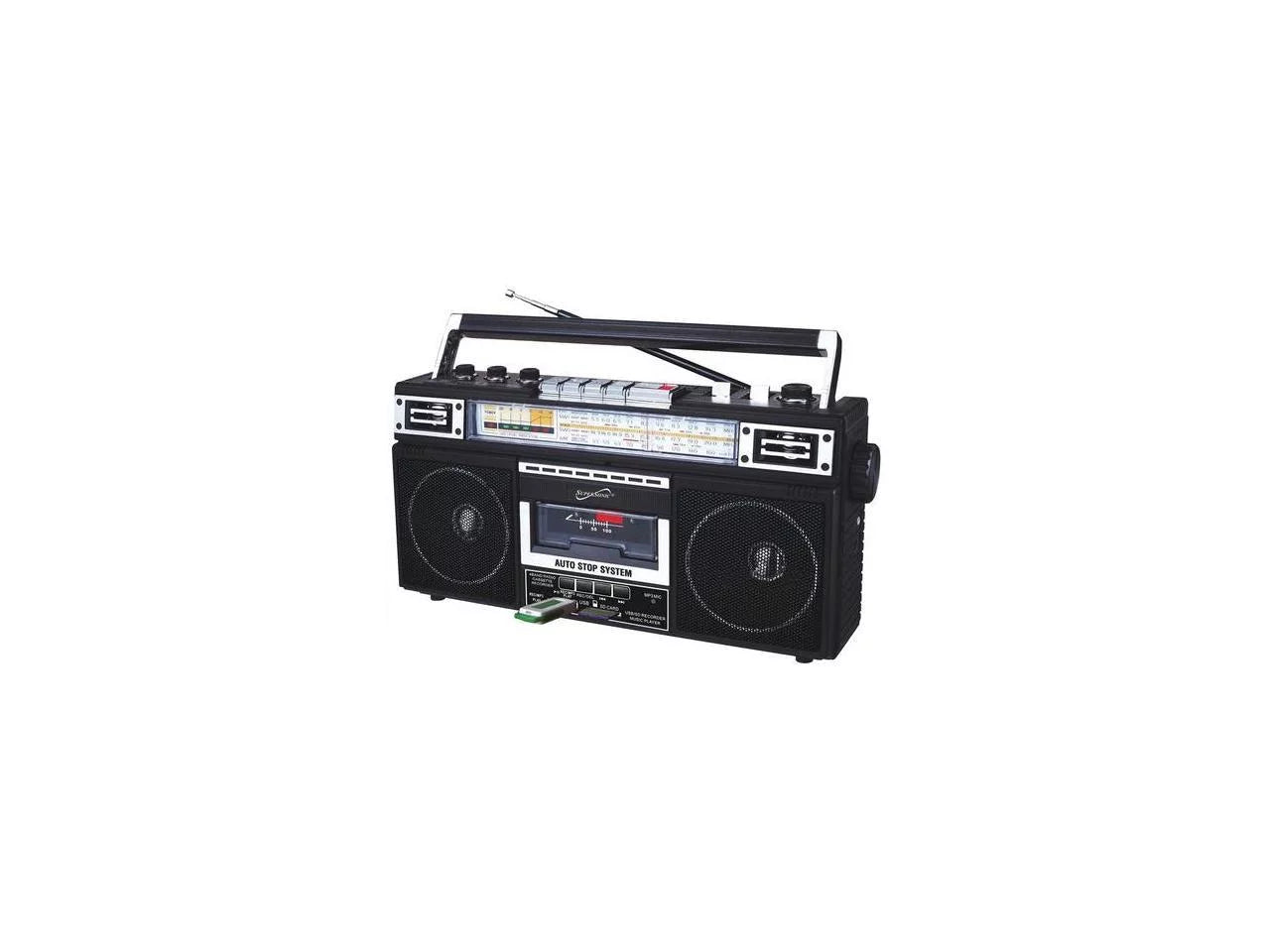 Sizeupersonic Portable AM/FM Radio, Black, SizeC-3201BT-BK