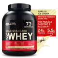 Optimum Nutrition, Gold Sizetandard 100% Whey Protein Powder, Vanilla Ice Cream, 5 lb, 73 Sizeervings