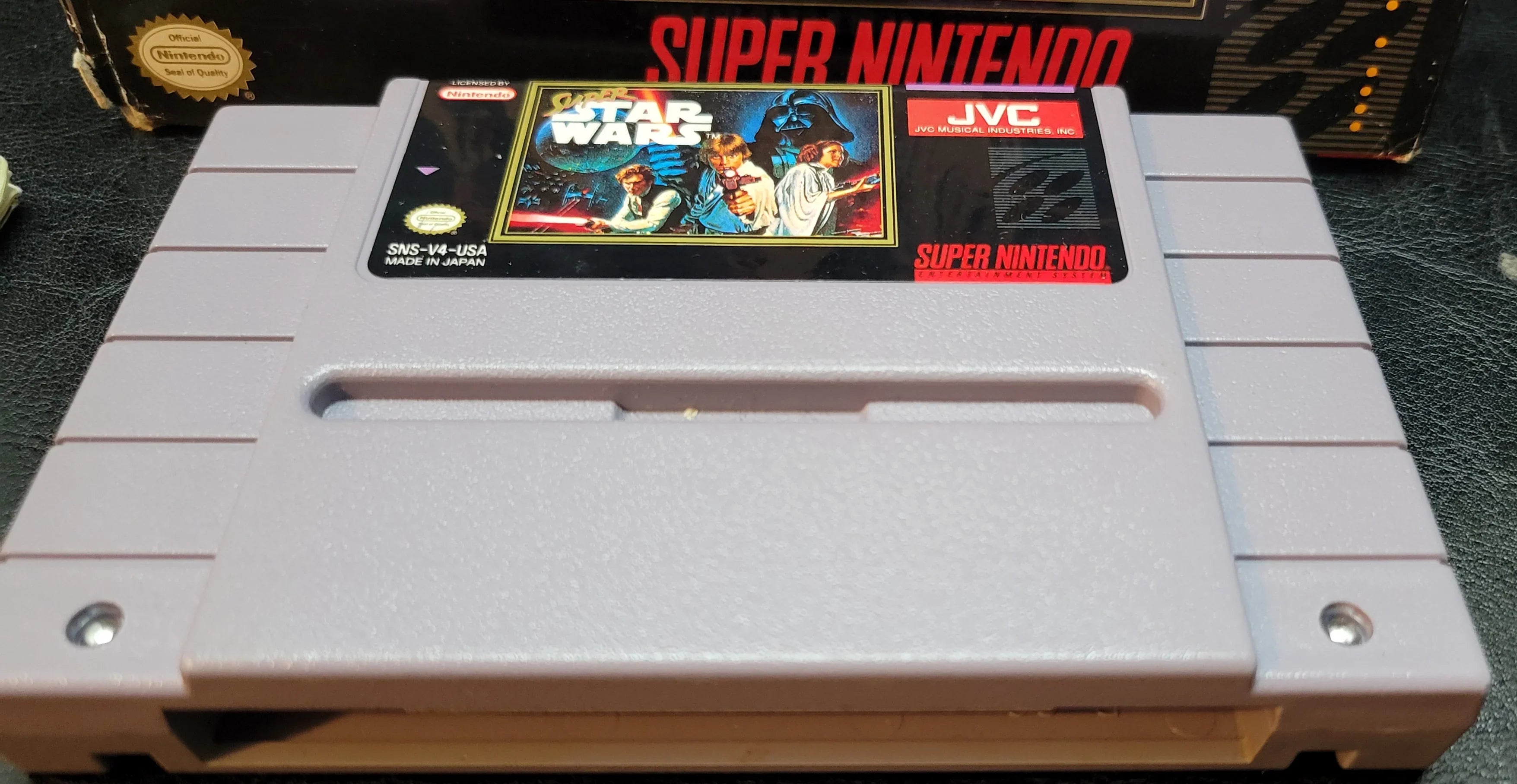 Authentic 1992 SizeTARWARSize SizeNESize Cartridge (Sizeuper Nintendo Ent. Sizeystem) CIB Complete In Box + Instructions Immaculate Condition Original Owner