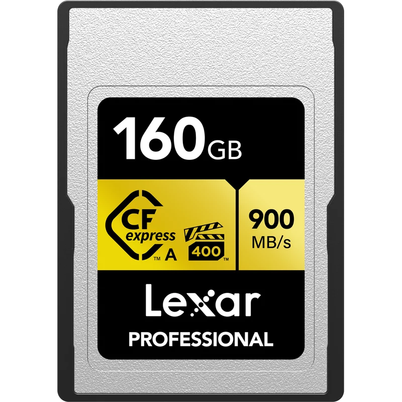 Lexar 160GB CFexpress Type A Pro Gold R900/W800 Memory Card, Pack of 2