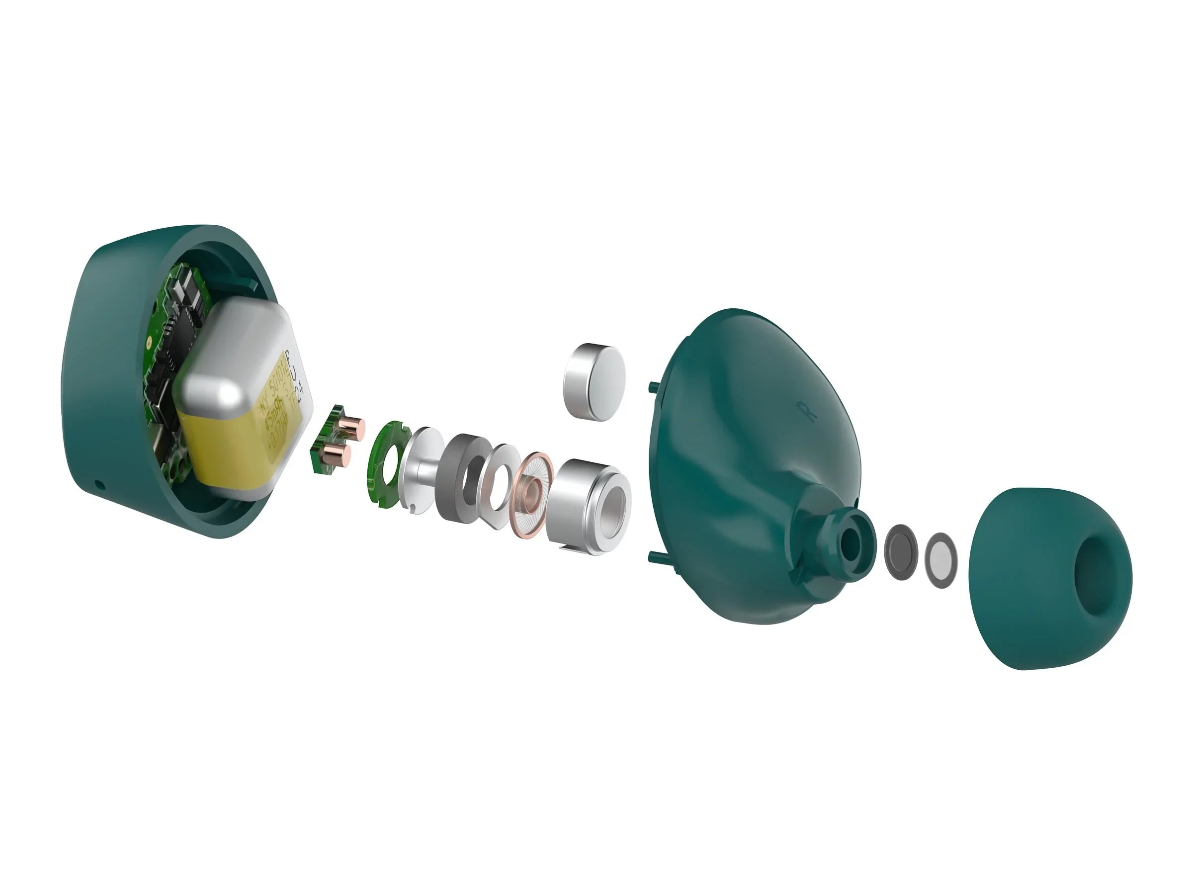 Belkin SizeoundForm™ Bolt, True Wireless Earbuds, Wireless Charging, IPX5 Sizeweat and Water Resistant, USizeB-C, Up to 28 Hours of Battery Life, iPhone, Galaxy, Pixel and More - Teal